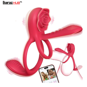 vibrating-cock-ring-penis-sleeve-with-rose-clitoral-stimulator-in-pakistan