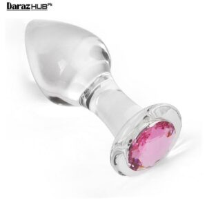 crystal glass anal butt plug with luxury jewelry in pakistan