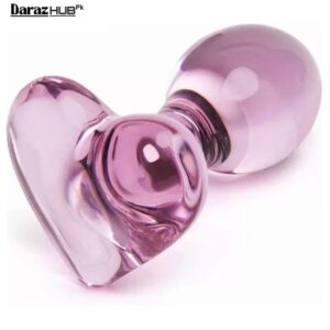 pink glass butt plug crystal heart anal plug in pakistan